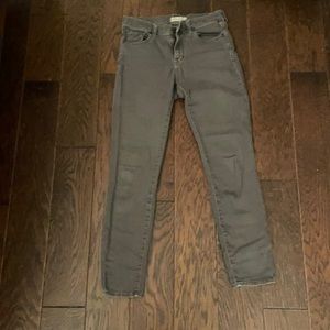 Madewell Gray High Riser Skinny Jeans
